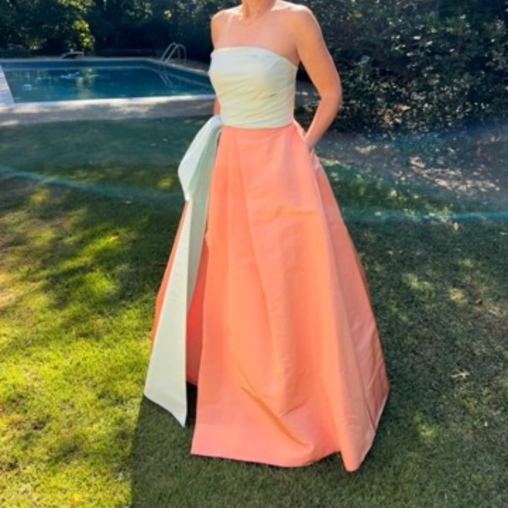 Monique Lhuillier Strapless Corset Gown